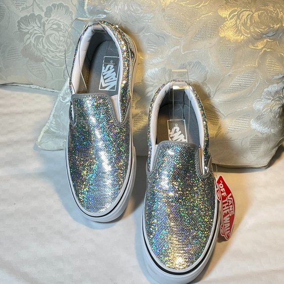 Vans Shoes - NWT Van's Sequin Classic Slip-on Sneakers